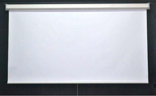 MANUEL PROJEKSİYON PERDESİ BEYAZ IŞIK GEÇİRMEZ STOR KUMAŞ METAL ZİNCİR 4301MPP